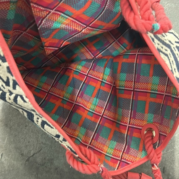 Vera bradley Vibrant Blue and Red Geometric Tote Bag - Picture 5 of 5